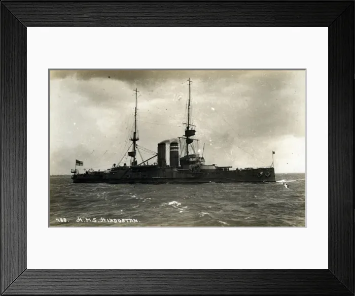Framed Print : HMS Hindustan, British battleship Framed Print : HMS Hindustan, British battleship
