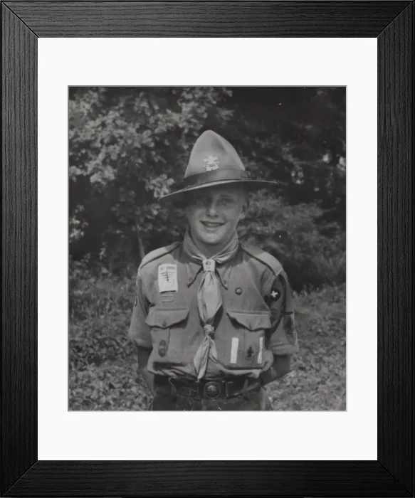Framed Print : Dutch boy scout on outdoor activity, Holland Framed Print : Dutch boy scout on outdoor activity, Holland