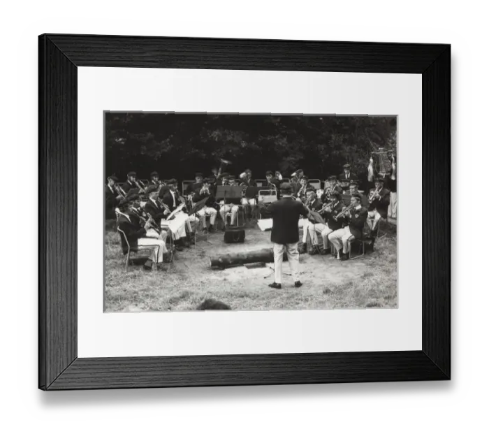 Framed Print : Dutch wind band playing in open air, Holland Framed Print : Dutch wind band playing in open air, Holland