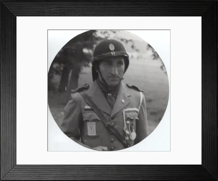 Framed Print : Dutch scout in uniform and helmet, Holland Framed Print : Dutch scout in uniform and helmet, Holland