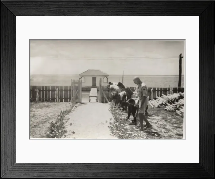 Framed Print : Boy scouts at Loyola Camp, British Honduras Framed Print : Boy scouts at Loyola Camp, British Honduras