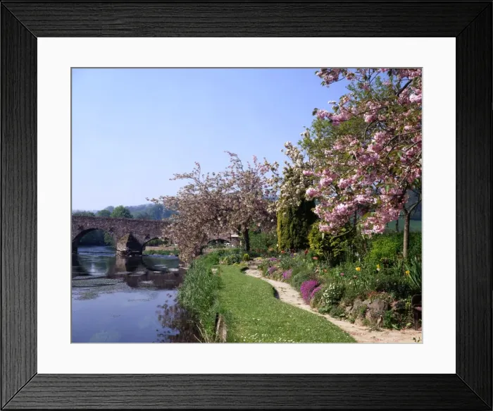 Framed Print : Bickleigh Cottage on the River Exe, Devon Framed Print : Bickleigh Cottage on the River Exe, Devon