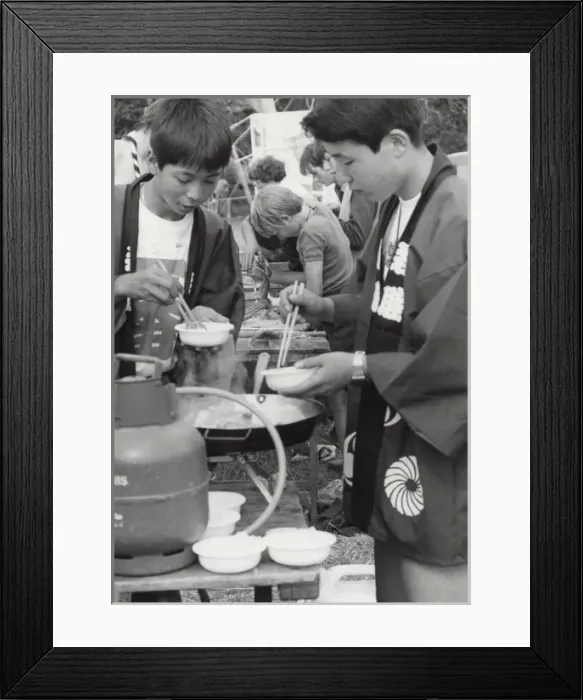 Framed Print : Japanese scouts at jamboree, Blair Atholl, Scotland Framed Print : Japanese scouts at jamboree, Blair Atholl, Scotland