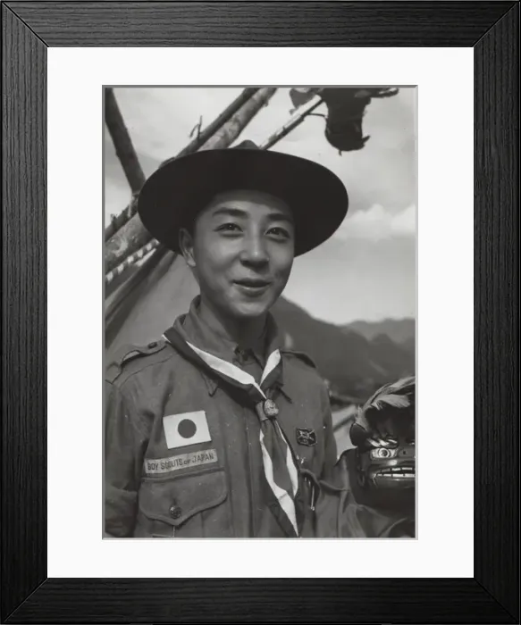 Framed Print : Japanese boy scout at international camp Framed Print : Japanese boy scout at international camp