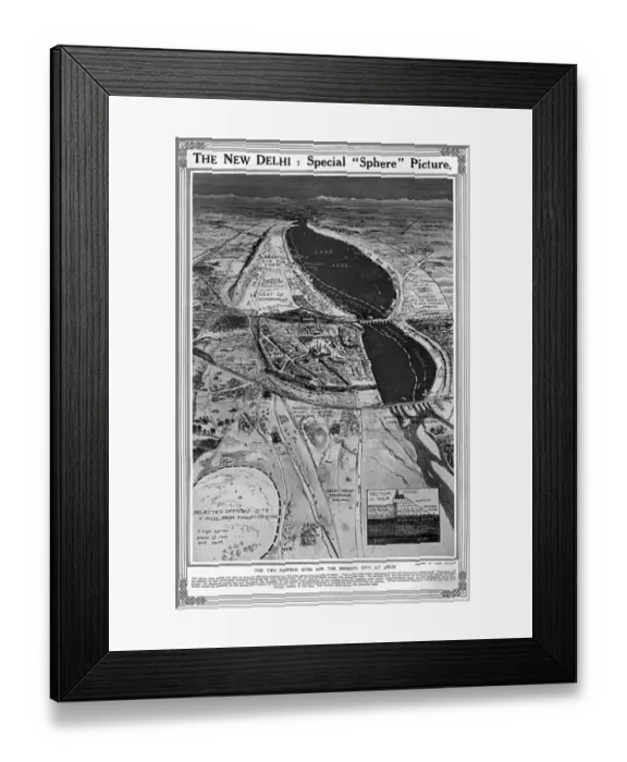 Framed Print : Two possible sites for the imperial city at Delhi Framed Print : Two possible sites for the imperial city at Delhi