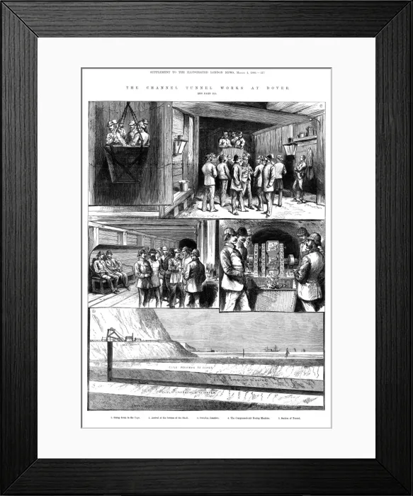 Framed Print : Visitors to the Channel Tunnel works at Dover Framed Print : Visitors to the Channel Tunnel works at Dover