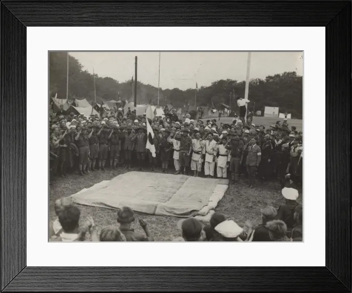 Framed Print : Traditional Japanese display at international scout camp Framed Print : Traditional Japanese display at international scout camp