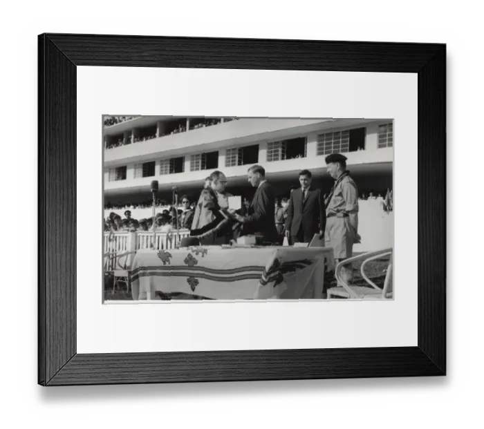 Framed Print : Governor receiving casket from Mayor, Mauritius Framed Print : Governor receiving casket from Mayor, Mauritius