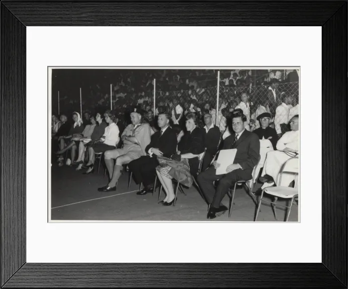 Framed Print : Governor and wife at scouting campfire event, Mauritius Framed Print : Governor and wife at scouting campfire event, Mauritius