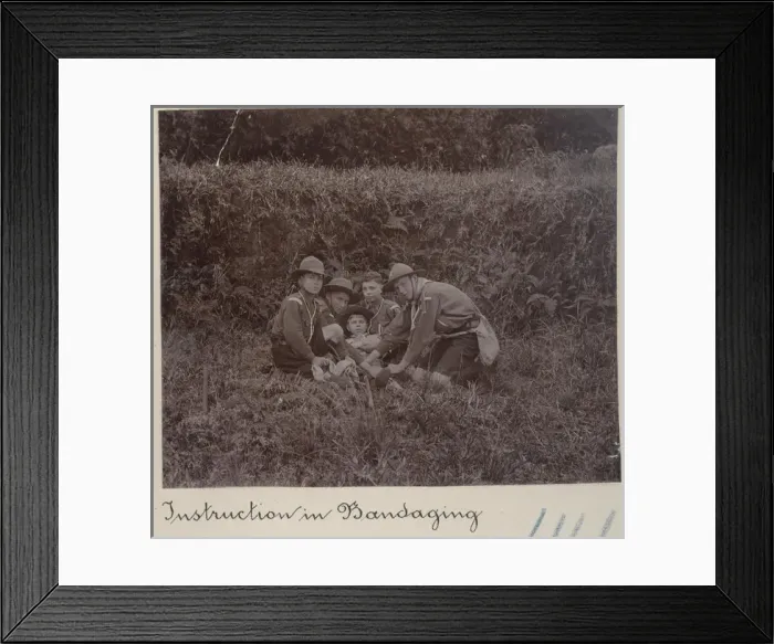 Framed Print : Five boy scouts on an outdoor activity, Mauritius Framed Print : Five boy scouts on an outdoor activity, Mauritius