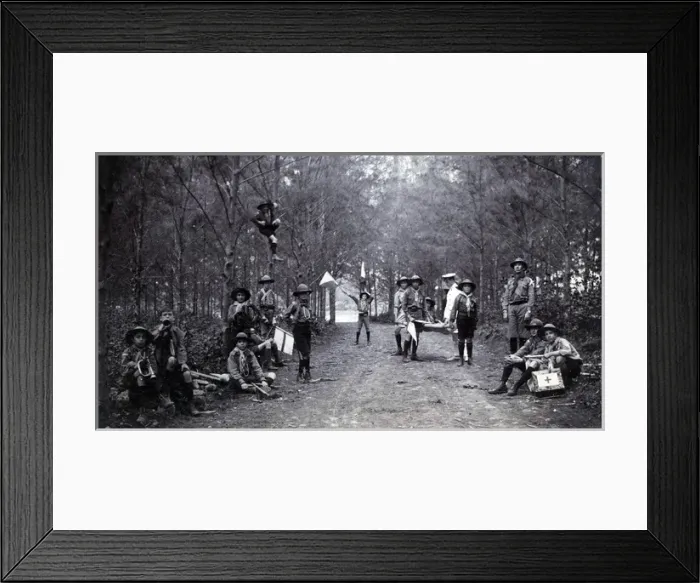 Framed Print : Boy scouts on an outdoor activity, Mauritius Framed Print : Boy scouts on an outdoor activity, Mauritius