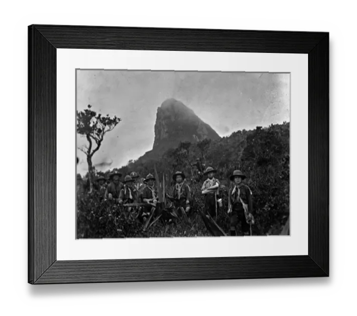 Framed Print : Boy scouts climbing Le Pouce, Mauritius Framed Print : Boy scouts climbing Le Pouce, Mauritius