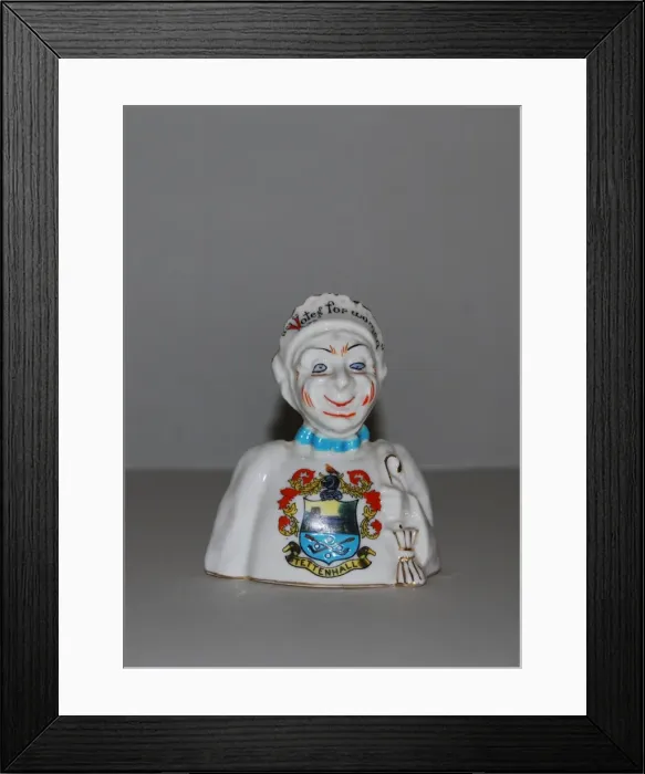 Framed Print : Suffragette Votes for Women Crested Figurine Framed Print : Suffragette Votes for Women Crested Figurine