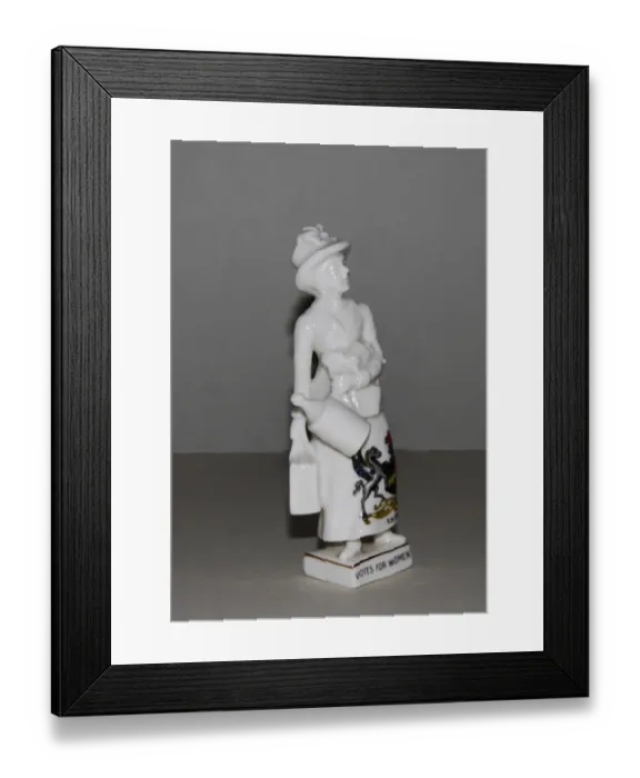 Framed Print : Militant Suffragette Crested China Figurine Framed Print : Militant Suffragette Crested China Figurine