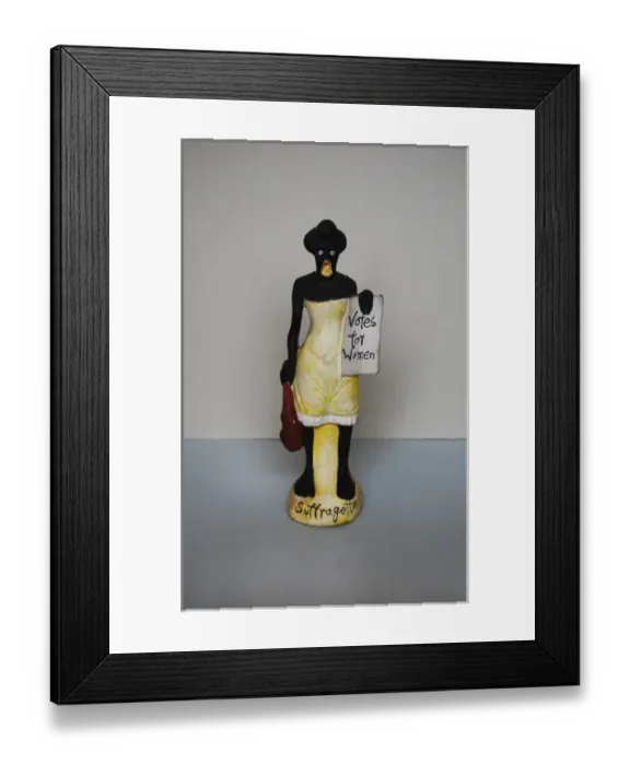 Framed Print : Suffragette Ceramic Black Woman Framed Print : Suffragette Ceramic Black Woman