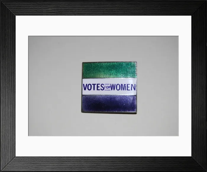 Framed Print : Suffragette W. S. P. U Badge Framed Print : Suffragette W. S. P. U Badge