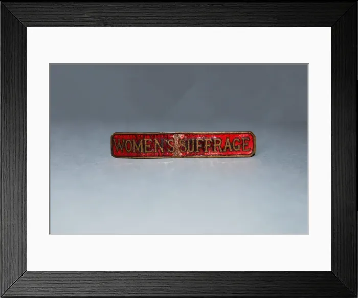 Framed Print : Suffrage Badge N. U. W. S. S Framed Print : Suffrage Badge N. U. W. S. S