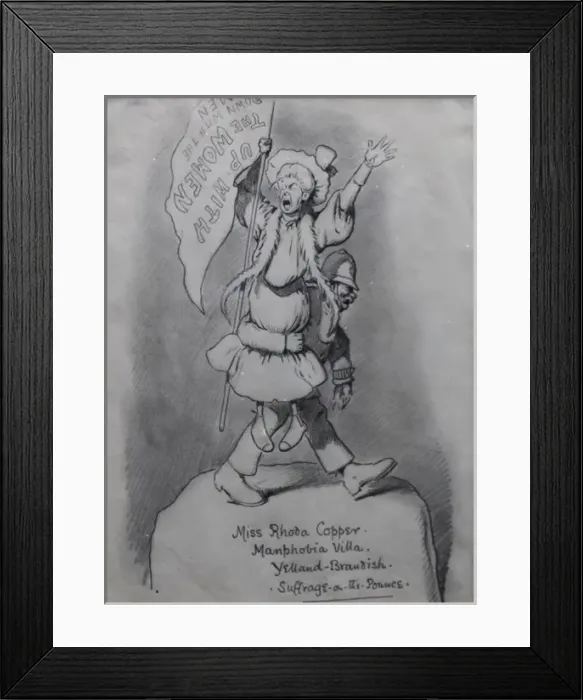 Framed Print : Suffragette Card Game PANKO Artwork