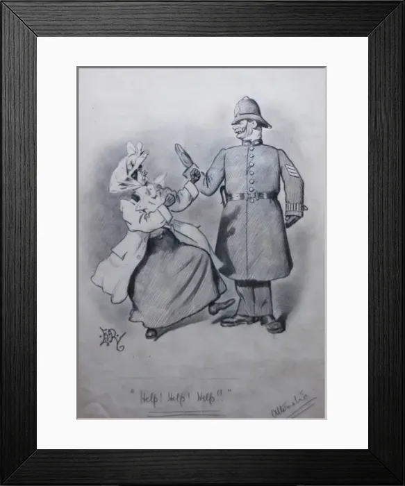 Framed Print : Suffragette Card Game PANKO Artwork Framed Print : Suffragette Card Game PANKO Artwork