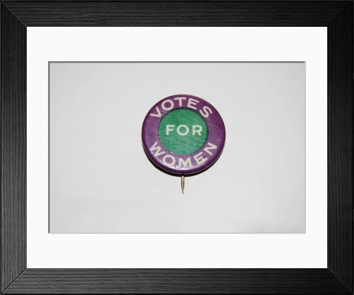 Framed Print : Suffragette W. S. P. U Badge Framed Print : Suffragette W. S. P. U Badge