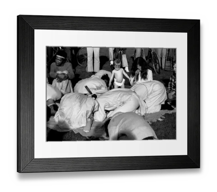 Framed Print : Meeting in Golden Gate Park 1969 Framed Print : Meeting in Golden Gate Park 1969