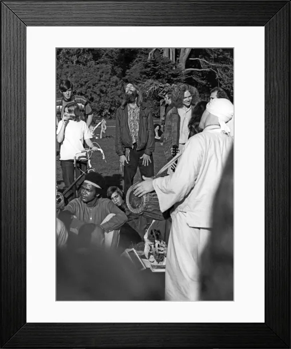 Framed Print : Meeting in Golden Gate Park 1969 Framed Print : Meeting in Golden Gate Park 1969