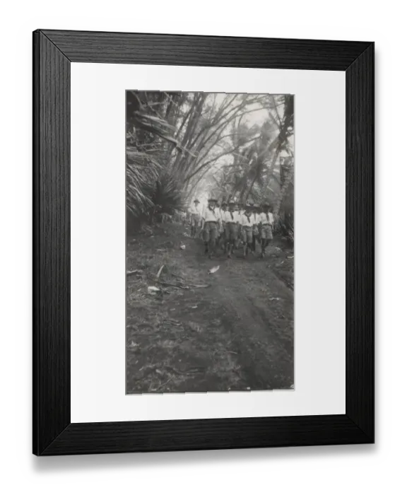 Framed Print : Boy scouts on a hike, Bel Air, Mauritius Framed Print : Boy scouts on a hike, Bel Air, Mauritius