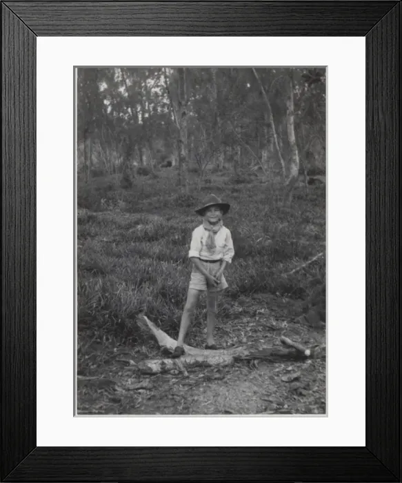 Framed Print : Young boy scout on outdoor activity, Mauritius Framed Print : Young boy scout on outdoor activity, Mauritius