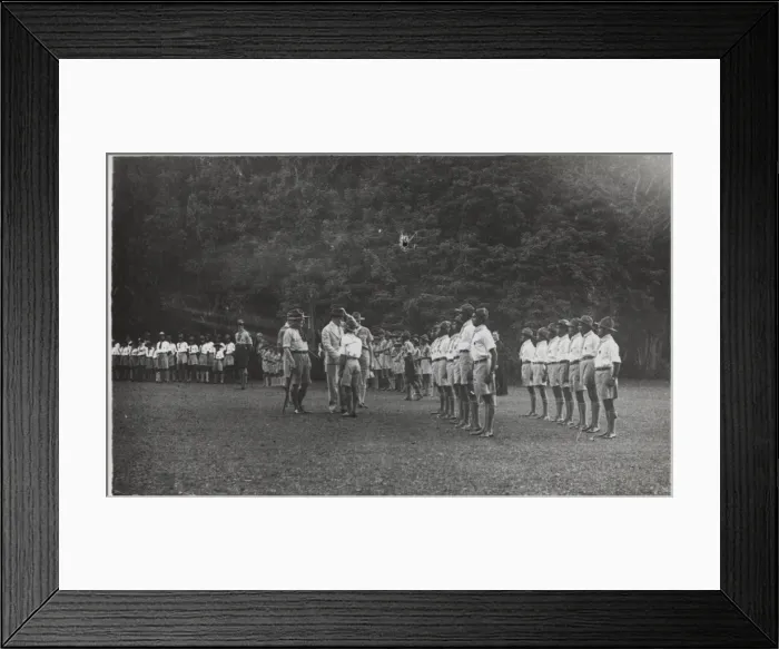 Framed Print : Inspection of boy scouts, Reduit, Mauritius Framed Print : Inspection of boy scouts, Reduit, Mauritius