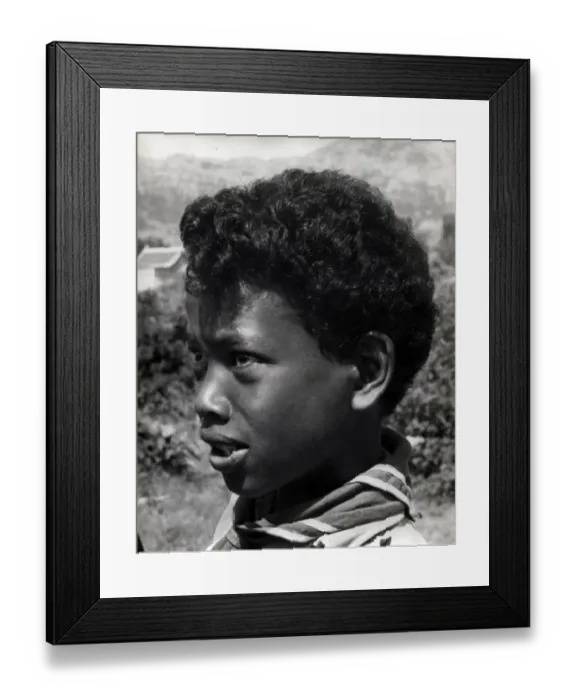Framed Print : Portrait of a boy scout, Mauritius Framed Print : Portrait of a boy scout, Mauritius