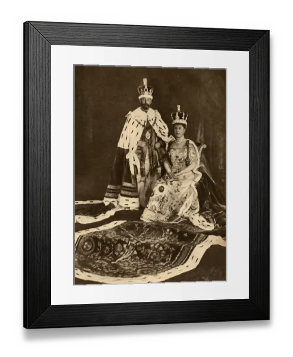 Framed Print : Coronation of King George V and Queen Mary Framed Print : Coronation of King George V and Queen Mary