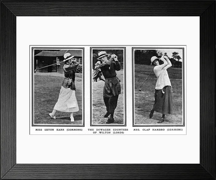 Framed Print : The Ladies Lords v. Commons golf match Framed Print : The Ladies Lords v. Commons golf match