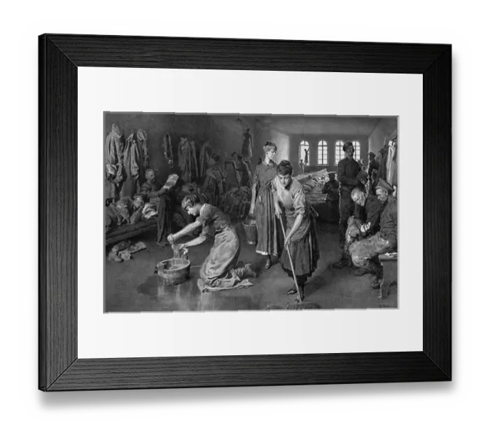 Framed Print : Ladies working in a Russian soldiers home under Bolsheviks Framed Print : Ladies working in a Russian soldiers home under Bolsheviks