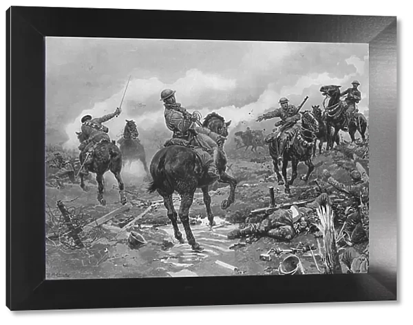 A cavalry charge that saved the line, Matania, WW1