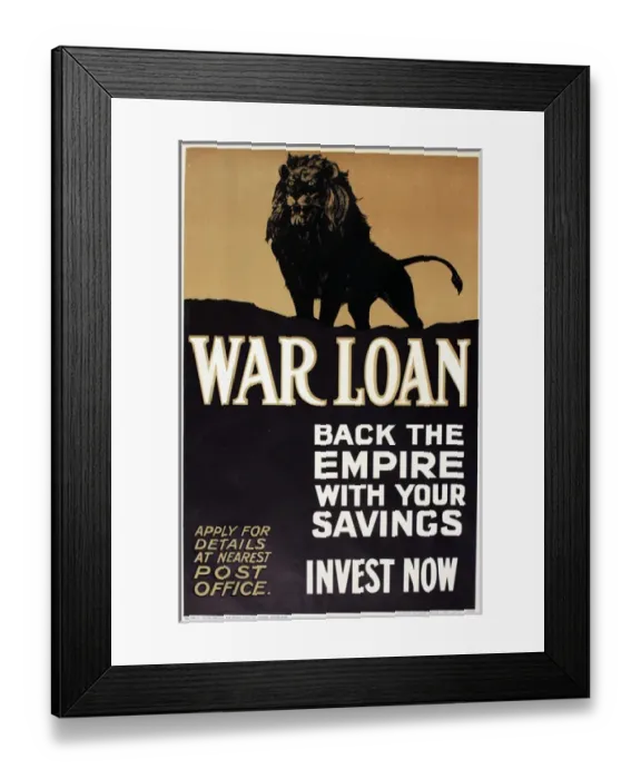 Framed Print : WWI Poster, War Loan Framed Print : WWI Poster, War Loan