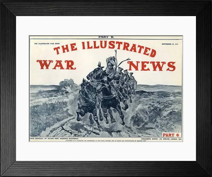 Framed Print : Illustrated War News front cover, artillery Framed Print : Illustrated War News front cover, artillery