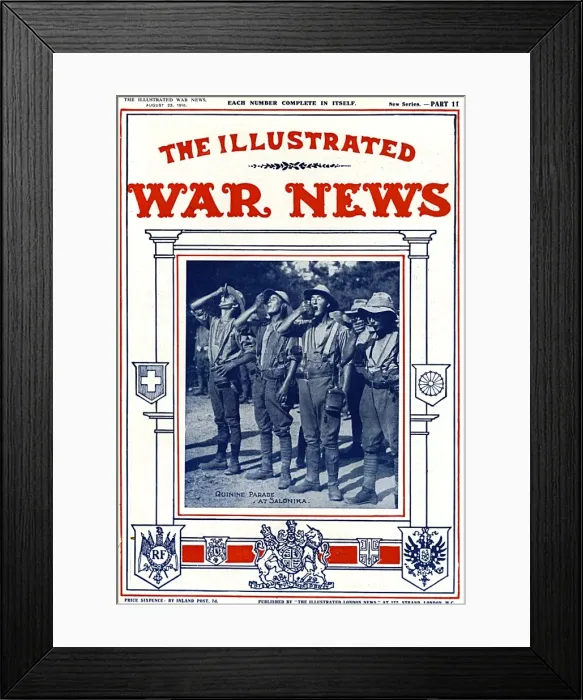 Framed Print : Illustrated War News - Quinine parade in Salonika Framed Print : Illustrated War News - Quinine parade in Salonika