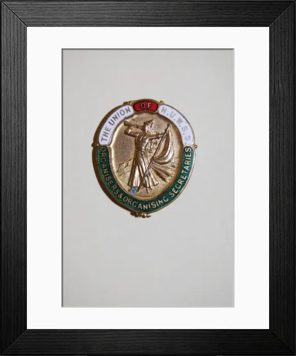 Framed Print : Suffrage Badge N. U. W. S. S Framed Print : Suffrage Badge N. U. W. S. S