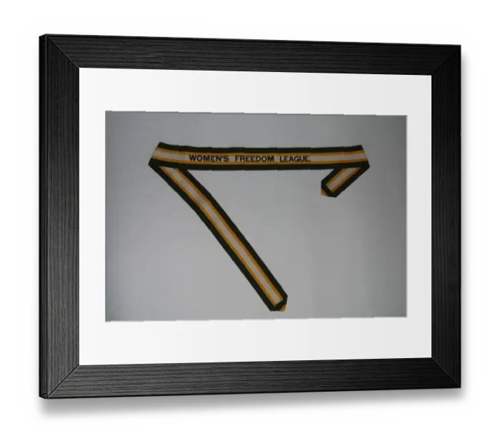Framed Print : Womens Freedom League Sash Framed Print : Womens Freedom League Sash
