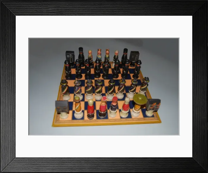 Framed Print : Suffragette Chess Set