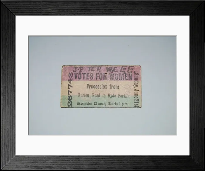 Framed Print : Suffragette Votes for Women Ticket Framed Print : Suffragette Votes for Women Ticket