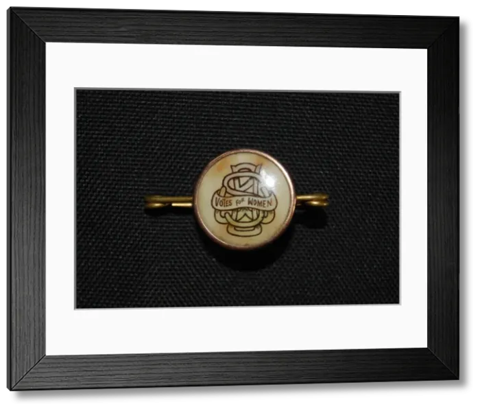 Framed Print : Suffragette W. S. P. U Badge Framed Print : Suffragette W. S. P. U Badge