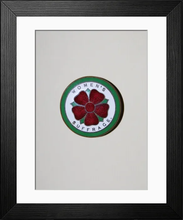 Framed Print : Suffrage Badge N. U. W. S. S Framed Print : Suffrage Badge N. U. W. S. S