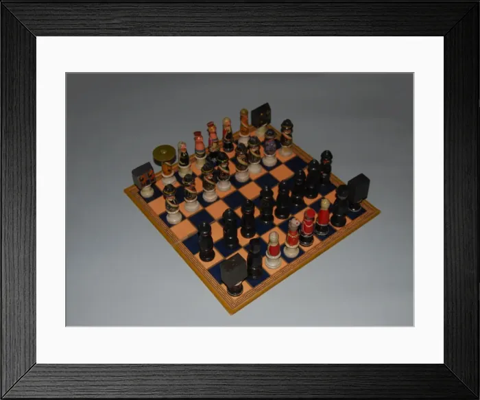 Framed Print : Suffragette Chess Set Framed Print : Suffragette Chess Set