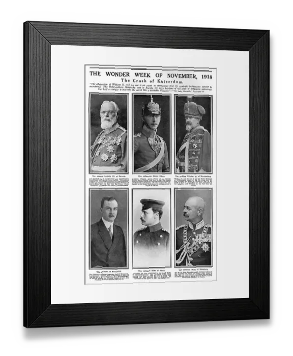 Framed Print : German ex-royalty following end of First World War Framed Print : German ex-royalty following end of First World War