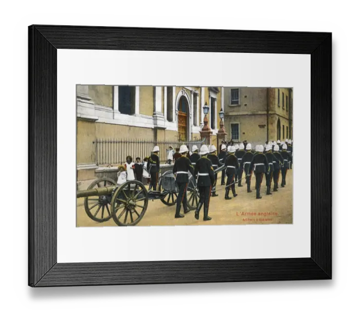 Framed Print : British artillery marching, Gibraltar Framed Print : British artillery marching, Gibraltar
