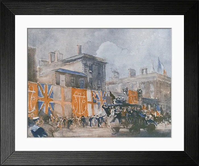 Framed Print : A Naval Display - Armistice celebrations outside Admiralty Framed Print : A Naval Display - Armistice celebrations outside Admiralty
