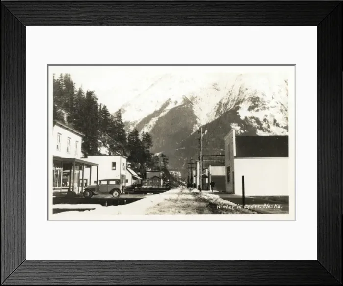 Framed Print : Winter scene in Hyder, Alaska, USA Framed Print : Winter scene in Hyder, Alaska, USA