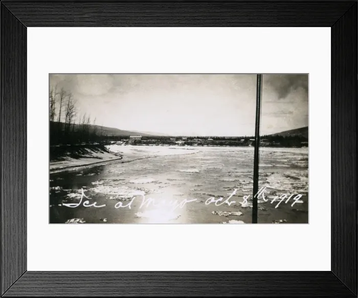 Framed Print : View of Mayo from steamer, Yukon Territory, Canada Framed Print : View of Mayo from steamer, Yukon Territory, Canada