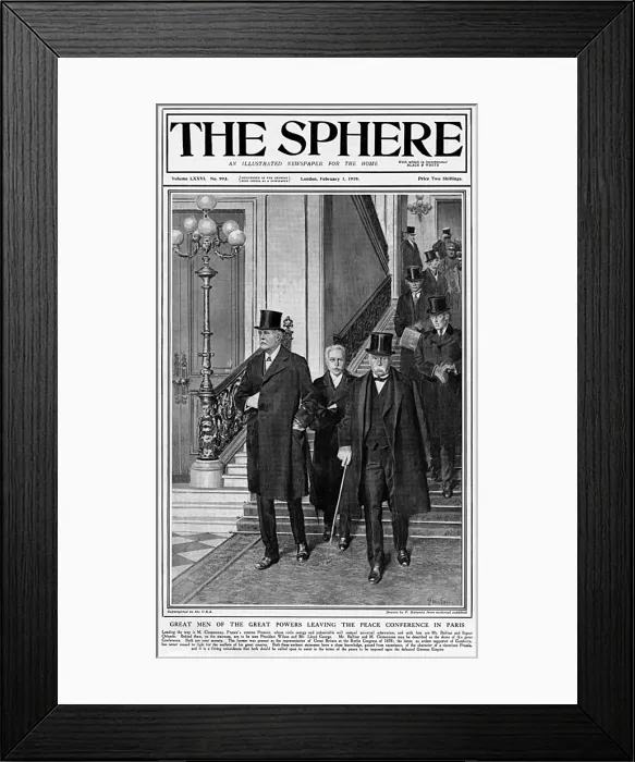 Framed Print : Peace Conference in Paris by Matania